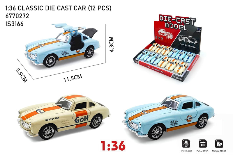 1:36 Classic Die Cast Car