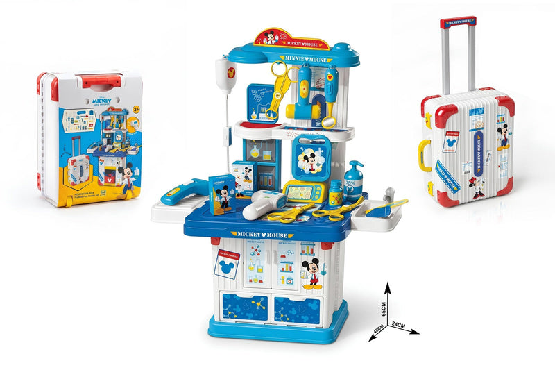 Mickey Mouse Doctor Set Luggage Toy - 3-in-1 Pretend Play