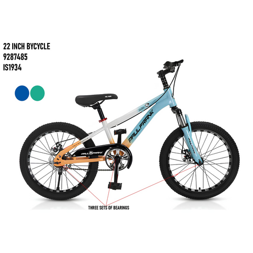 22-inch bicycle with blue frame and orange accents on a white background QATAR PRICE