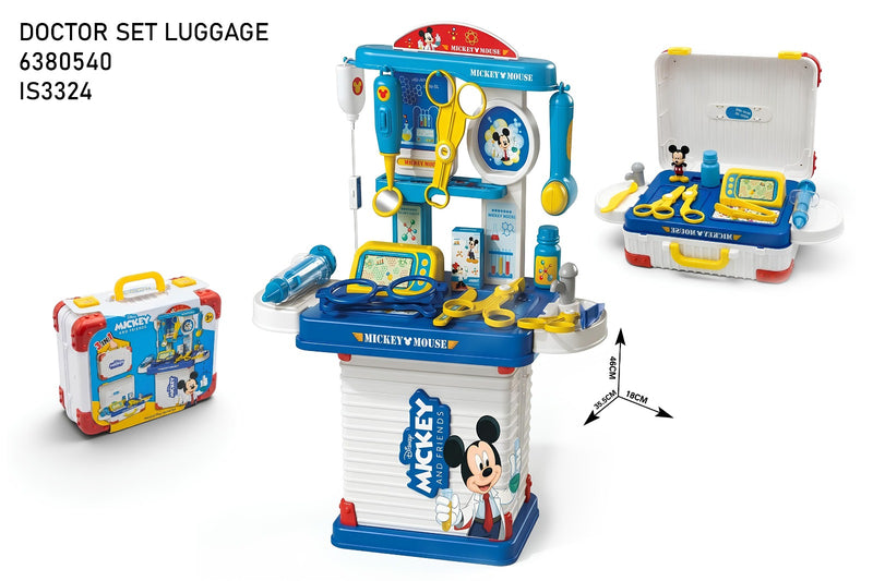 Mickey and Friends Doctor Set Luggage Toy - 3-in-1 Pretend Play