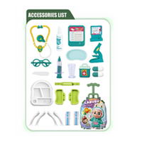 Doctor's Trolley Backpack Playset - Kids Medical Kit with Wheels