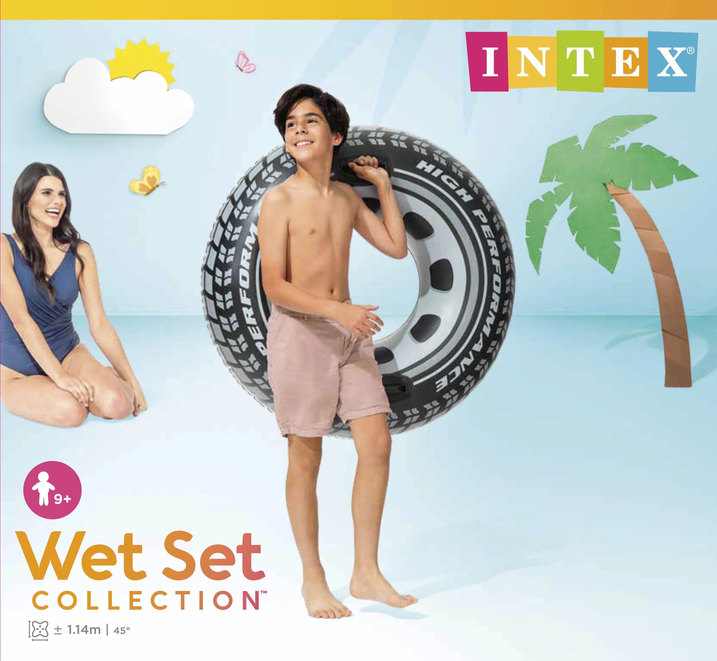 Intex Wet Set Collection – High Performance Tire Tube Float (Ages 9+) 114cm