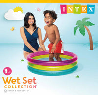 Intex Wet Set Collection – Rainbow Ring Inflatable Baby Pool (Ages 1–3) 86×25cm