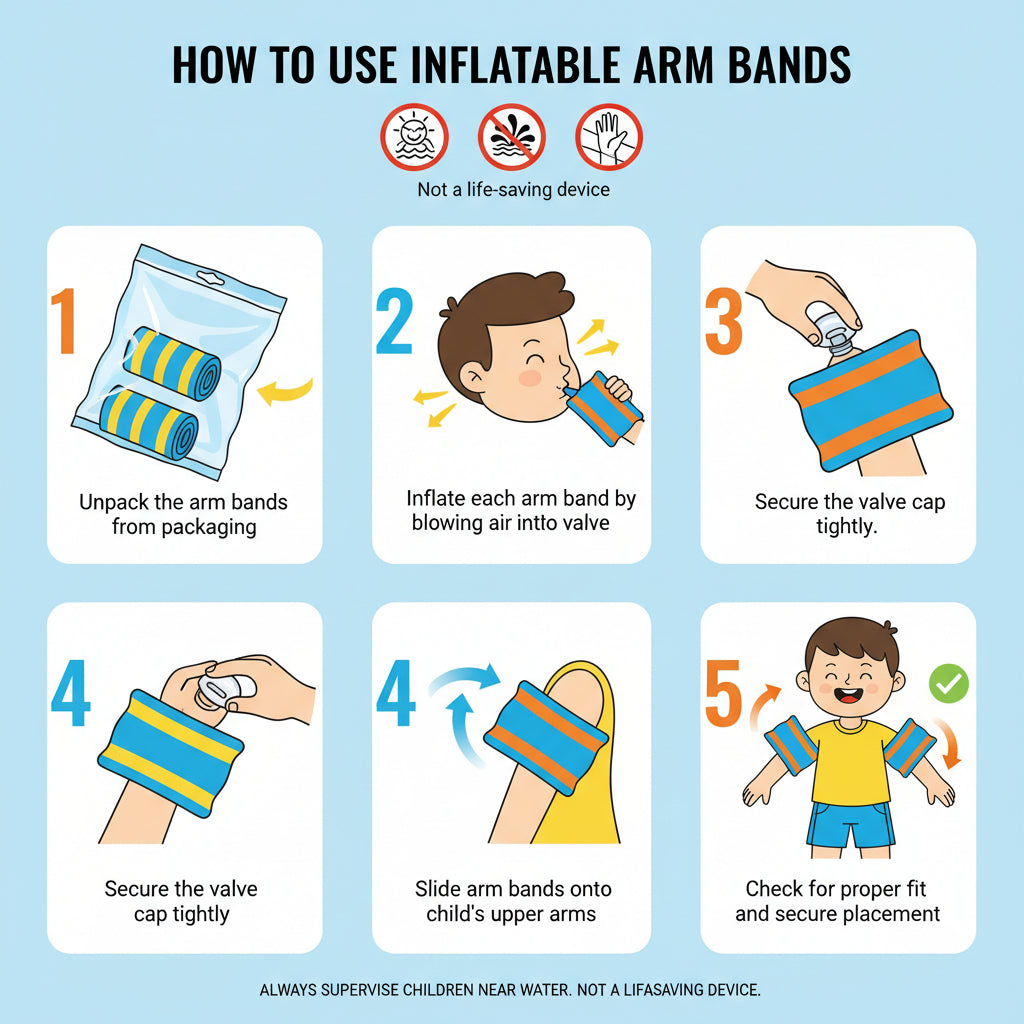 Intex Wet Set Collection – Kids Inflatable Swim Armbands (Ages 3–6)