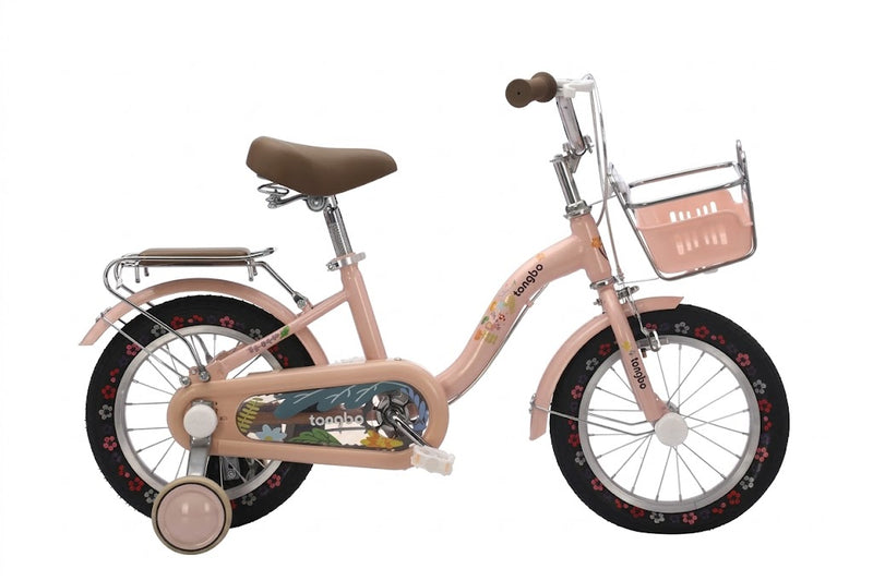 Girls Vintage Rose 16-Inch Bicycle with Floral Tires and Basket