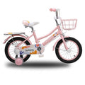 Girls Pink Bicycle with Training Wheels and Basket
