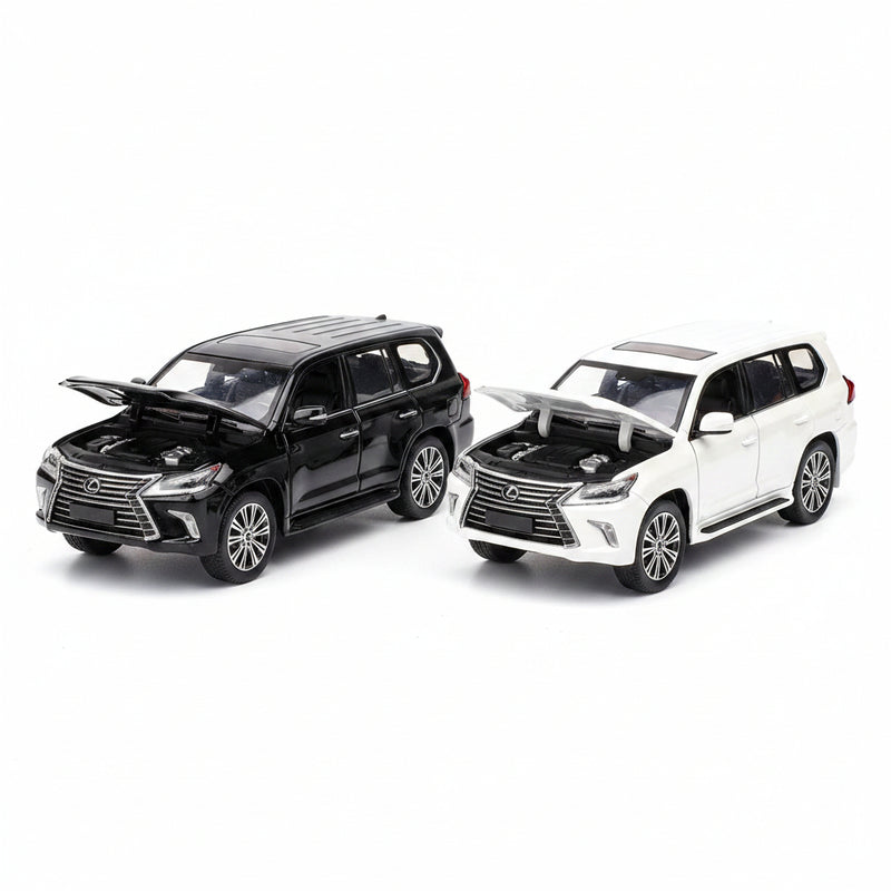 Die-Cast Zinc Alloy Lexus LX SUV Toy Car 1:24 Scale with Sound and Light