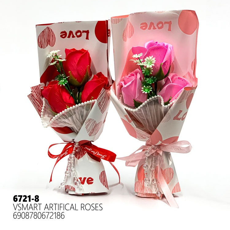 Artificial Rose Bouquet Qatar - Red Pink Love Gift Flowers