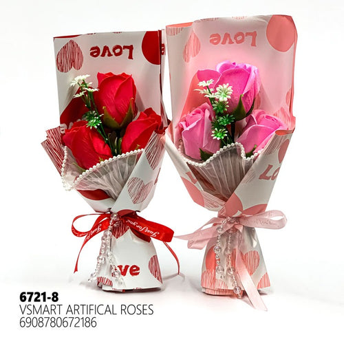 Artificial Rose Bouquet Qatar - Red Pink Love Gift Flowers