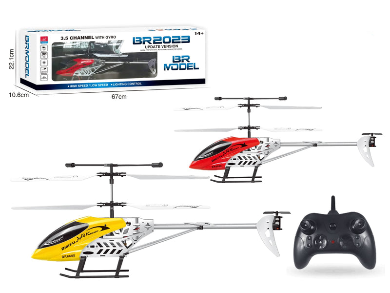 BR2023 RC Helicopter - 3.5 Channel Metal Coaxial with Gyro Stabilization