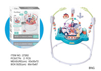 Baby jumper with colorful animals and packaging on a white background QATAR