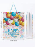 Birthday gift bag with colorful balloons and 'Happy Birthday To You' text on a white background QATAR PRICE