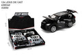 Black Lexus diecast model car with packaging on a white background QATAR