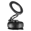 Black adjustable magnifying glass on a white background