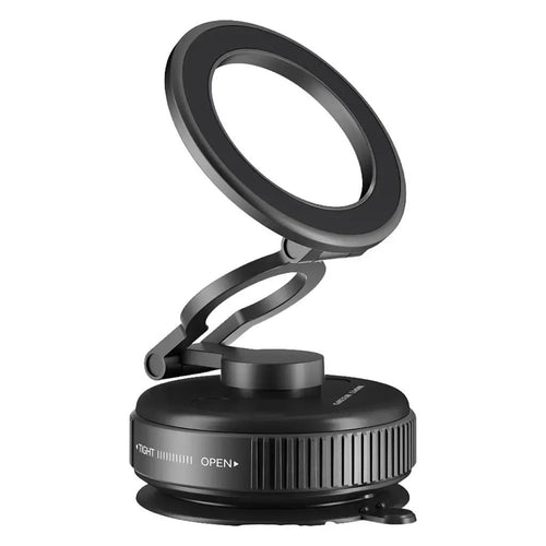 Black adjustable magnifying glass on a white background