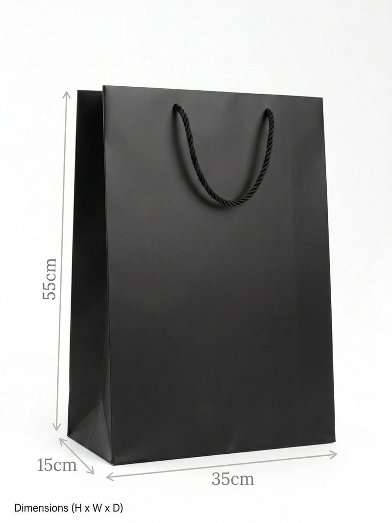 Black Gift Bag with Rope Handle 35x55x15cm