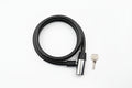 Black security cable with a key on a white background QATAR PRICE
