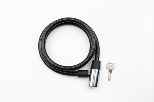 Black security cable with a key on a white background QATAR PRICE
