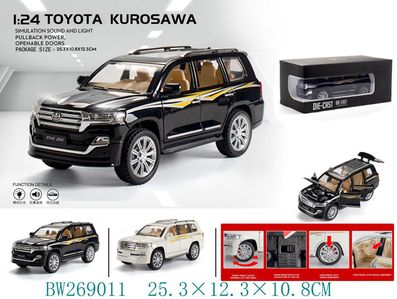 Toyota Land Cruiser Die-Cast Model 1:24 Scale - Premium Sound & Light Edition