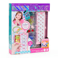 Boxed jewelry-making kit with colorful components and a girl's face on the packaging. QATAR PRICE
