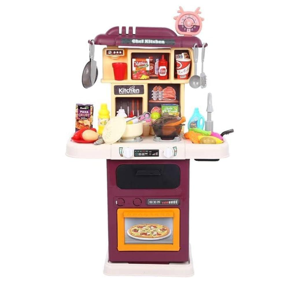 Feature,English Keyword,Arabic Keyword
Product Type,Chef Kitchen Set,طقم مطبخ الشيف
Colors,Burgundy & Cream,عنابي وبيج
Key Accessories,"Pizza, Pans, Utensils",بيتزا، قدور، أدوات طبخ
Play Style,Pretend Play / Role Play,لعب تخيلي / تقمص أدوار
Local Focus,Kids Educational Toys Qatar,ألعاب أطفال تعليمية قطر