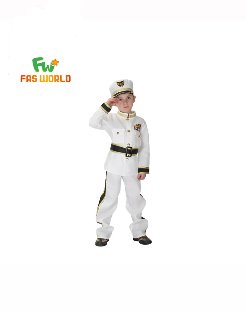 Ship Captain Costume for Kids - Navy Officer Uniform Set
