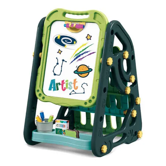 Children's art easel with drawing tools on a white background Prie Qatar
