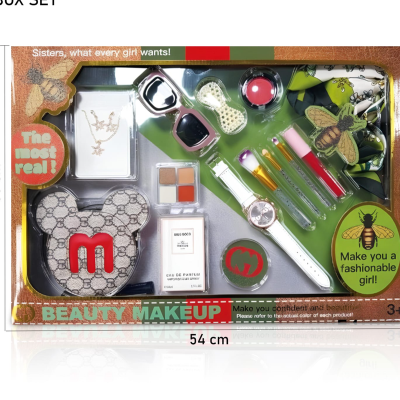 اجعليها جميلة! مجموعة مكياج للأطفال.