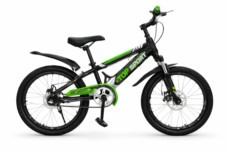 Top Sport Kids Mountain Bike 20 Inch - Black & Green