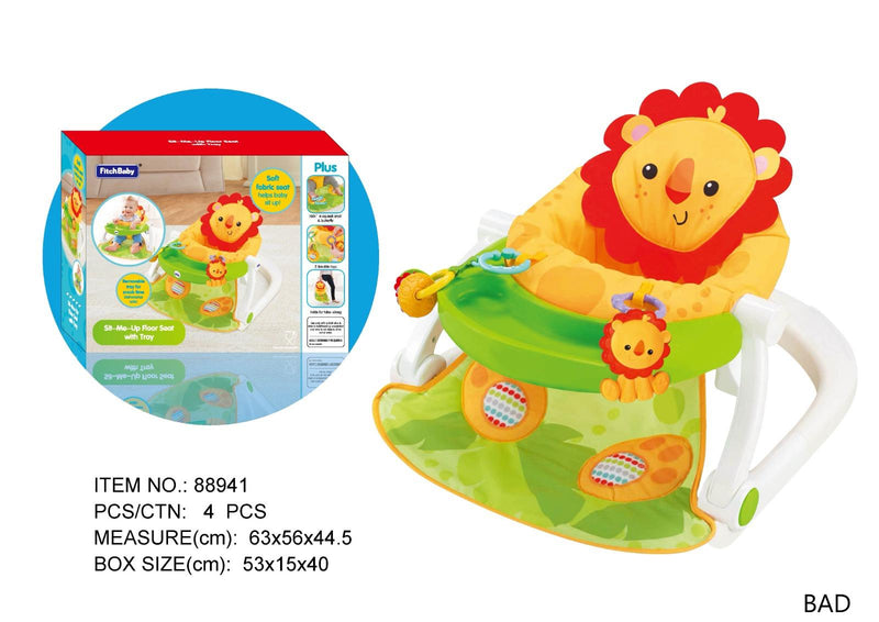 FitchBaby Sit-Me-Up Floor Seat with Tray - Lion