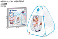 Children's medical play tent with packaging on a white background QATAR
