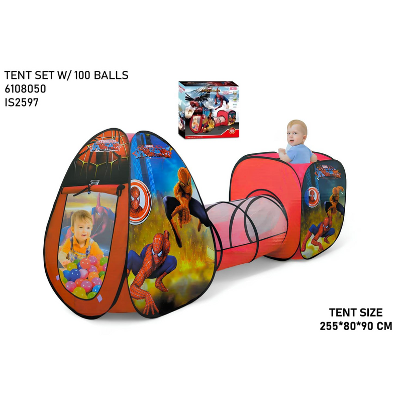 Spider Tent With Crawl Channel And 100 Balls