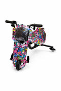 Colorful Drifting scooter with a patterned cover on a white background QATAR PRICE