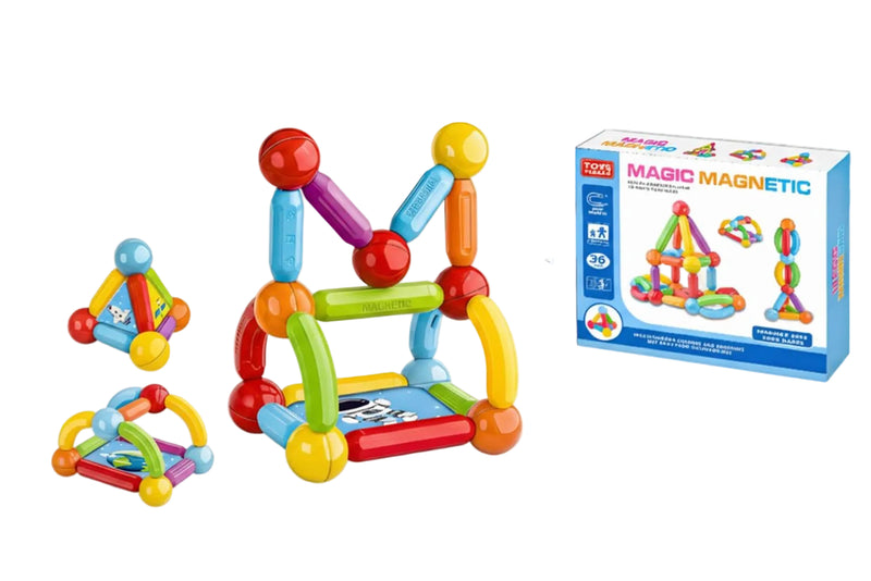Magic Magnetic Bar Building Set 76 Pieces