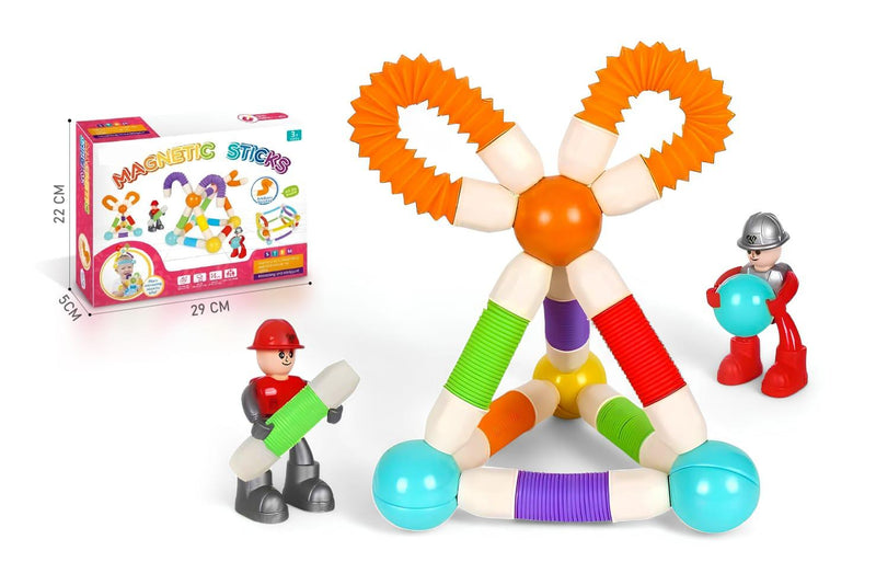 Magnetic Telescopic Sticks Building Set 60 Pieces