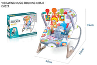 Colorful vibrating music rocking chair with packaging on a white background QATAR