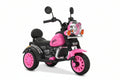 Electric motor bike for children with specifications on a white background
