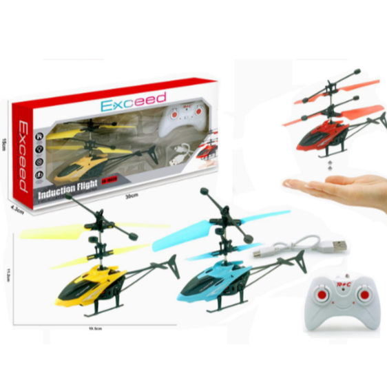 Exceed RC helicopter with packaging, remote control, and helicopters on a white background Price Qatar
