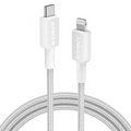 Feature,English Keyword,Arabic Keyword
Brand,Anker,أنكر
Type,USB-C to Lightning,من يو إس بي سي إلى لايتنينج
Material,Braided Nylon,نايلون مضفر / قماشي
Color,White / Silver,أبيض / فضي