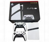 GSS Pro gaming console with controllers and packaging on a white background