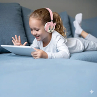 GK-500 Kids Wireless Headphone - Pink Bear Edition