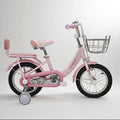 Girls Pink Bicycle with Rear Passenger Seat and Basket by Tongba