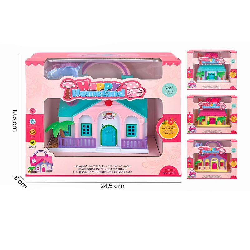 Happy Homeland Dollhouse Playset with Lights & Music - Pretend Play House Toy