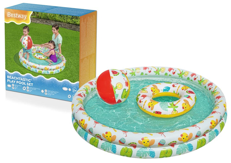 Bestway Beachtastic Play Pool Set with Ring and Ball