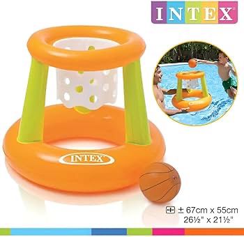 Intex Floating Hoops Pool Basketball Game (67×55cm) – Inflatable with Ball