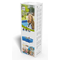 Intex rectangular frame pool set packaging on a white background QATAR PRICE
