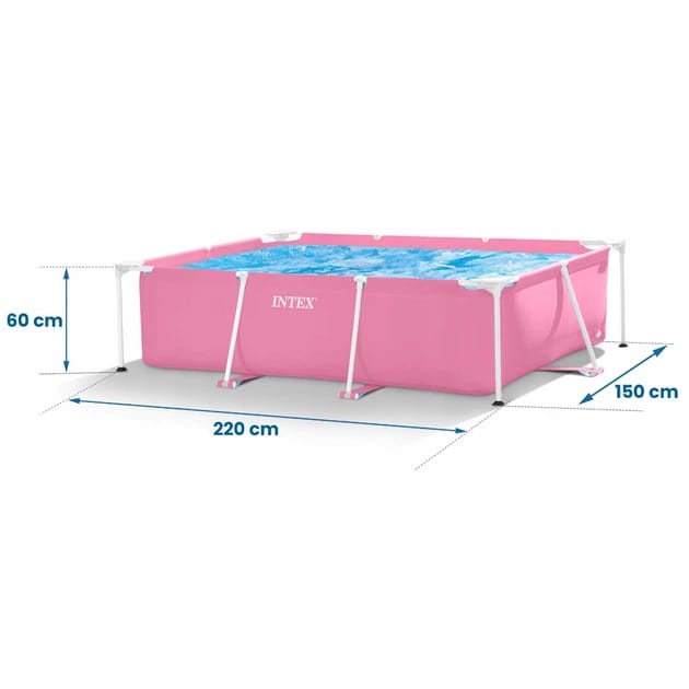 Intex Pink Rectangular Frame Pool 220x150x60cm