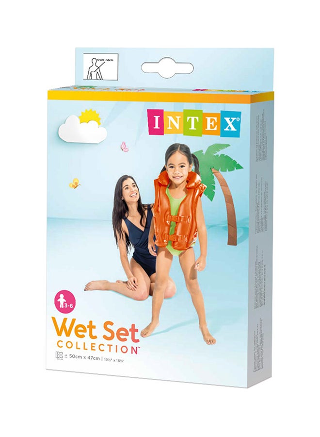 Intex Wet Set Collection Inflatable Swim Vest for Kids - Ages 3-6