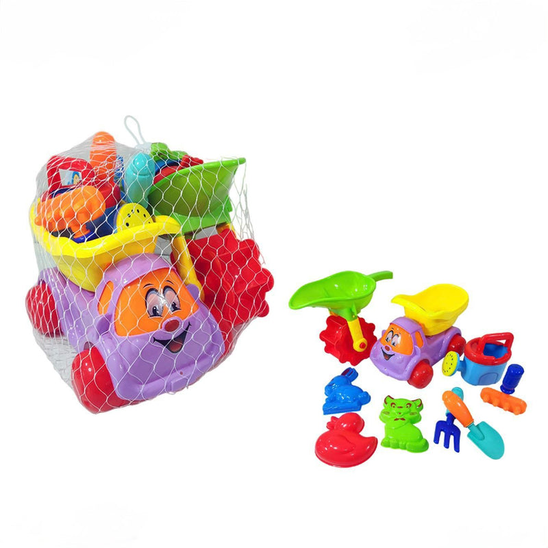 Kids Beach Sand Toy Set with Truck - 9 Pieces