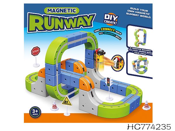 Magnetic Runway DIY Track Set - Build Your Own Racing World